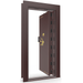 Vault Door Right Inswing | Burgundy | Brass Mechanical Lock | 81-85"(H) x 27-42"(W) x 7-10"(D)