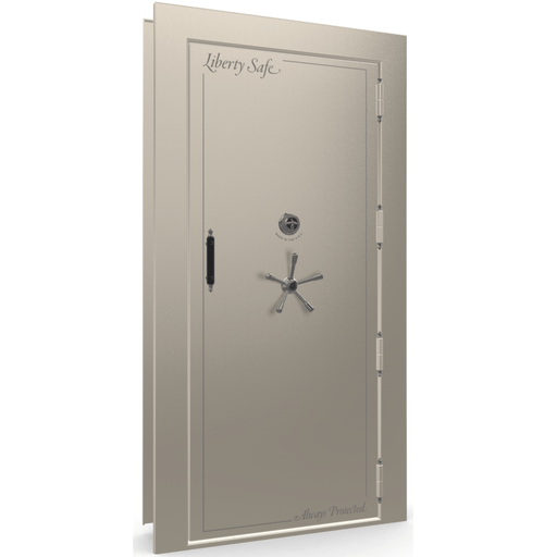 Vault Door Right Outswing | Champagne Gloss | Black Mechanical Lock | 81-85"(H) x 27-42"(W) x 7-10"(D)