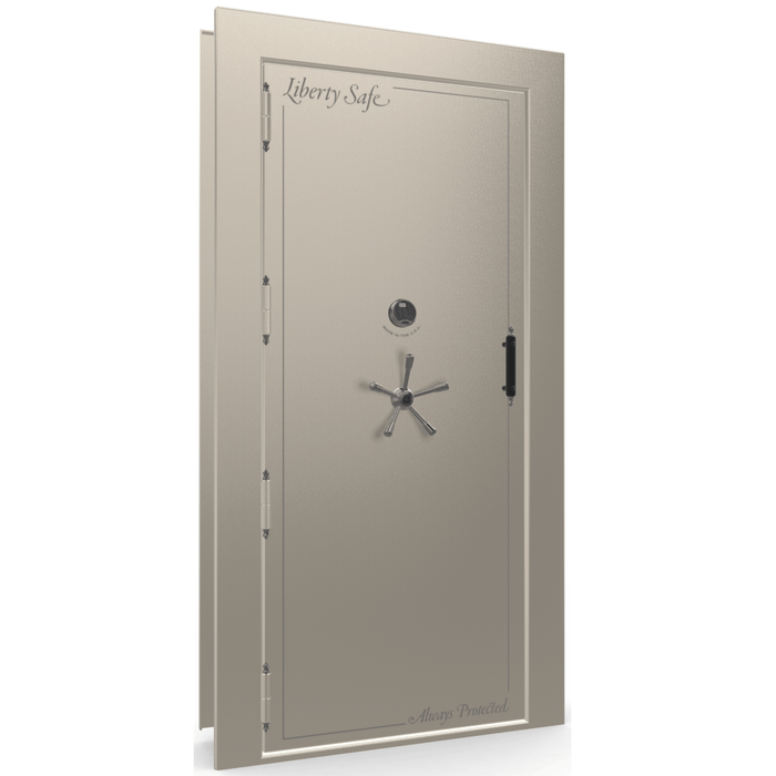Vault Door Left Outswing | Champagne Gloss | Black Electronic Lock | 81-85"(H) x 27-42"(W) x 7-10"(D)