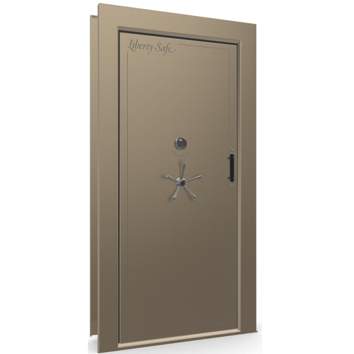 Vault Door Left Inswing | Champagne | Black Electronic Lock | 81-85"(H) x 27-42"(W) x 7-10"(D)