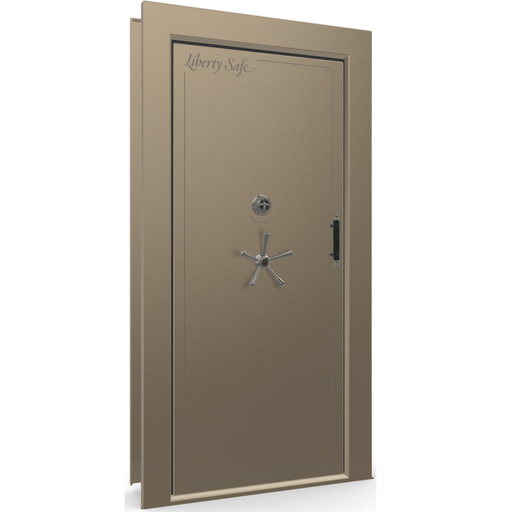 Vault Door Left Inswing | Champagne | Black Mechanical Lock | 81-85"(H) x 27-42"(W) x 7-10"(D)