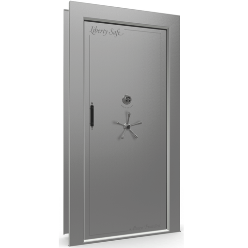 Vault Door Right Inswing | Gray Gloss | Black Mechanical Lock | 81-85"(H) x 27-42"(W) x 7-10"(D)