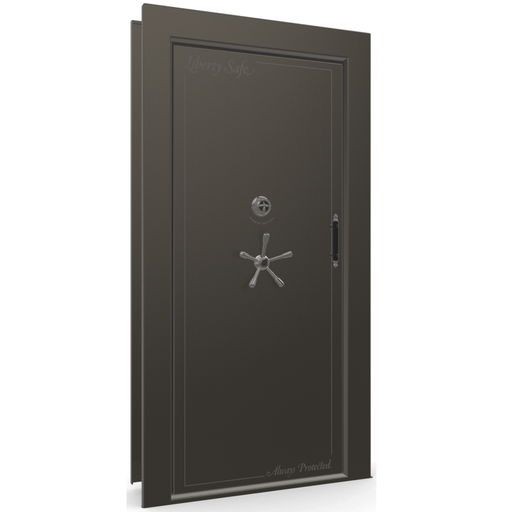 Vault Door Left Inswing | Gray | Black Mechanical Lock | 81-85"(H) x 27-42"(W) x 7-10"(D)