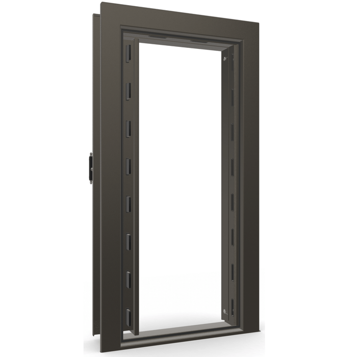 Vault Door Left Inswing | Gray | Black Electronic Lock | 81-85"(H) x 27-42"(W) x 7-10"(D)