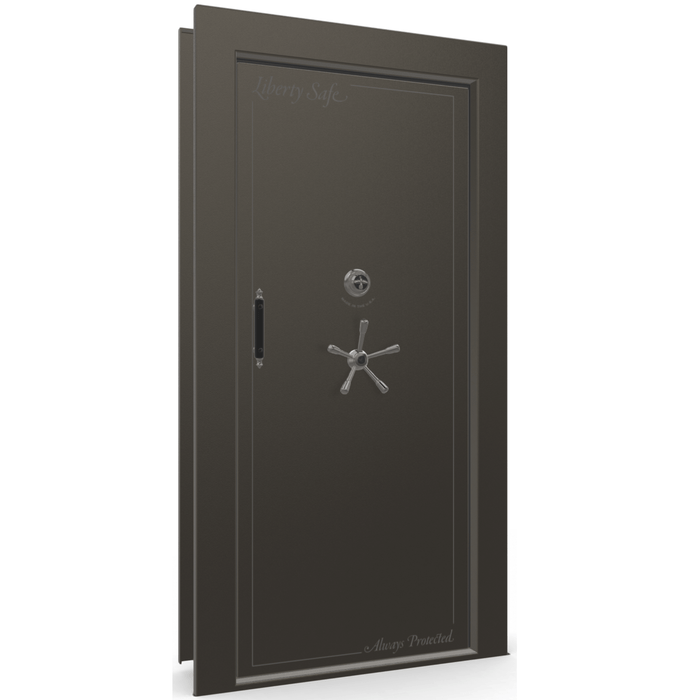 Vault Door Right Inswing | Gray | Black Mechanical Lock | 81-85"(H) x 27-42"(W) x 7-10"(D)