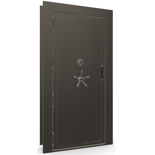 Vault Door Left Outswing | Gray | Black Mechanical Lock | 81-85"(H) x 27-42"(W) x 7-10"(D)