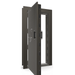 Vault Door Left Outswing | Gray | Black Mechanical Lock | 81-85"(H) x 27-42"(W) x 7-10"(D)