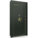 Vault Door Left Inswing | Green Gloss | Brass Electronic Lock | 81-85"(H) x 27-42"(W) x 7-10"(D)
