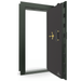 Vault Door Right Outswing | Green Gloss | Brass Mechanical Lock | 81-85"(H) x 27-42"(W) x 7-10"(D)