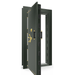 Vault Door Left Outswing | Green Gloss | Brass Mechanical Lock | 81-85"(H) x 27-42"(W) x 7-10"(D)
