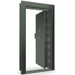Vault Door Right Inswing | Green | Black Mechanical Lock | 81-85"(H) x 27-42"(W) x 7-10"(D)