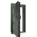 Vault Door Left Outswing | Green | Black Electronic Lock | 81-85"(H) x 27-42"(W) x 7-10"(D)