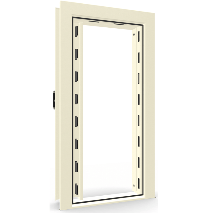 Vault Door Left Inswing | White | Black Electronic Lock | 81-85"(H) x 27-42"(W) x 7-10"(D)