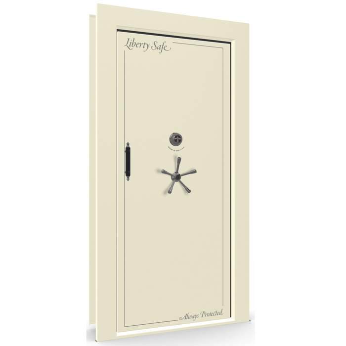 Vault Door Right Inswing | White | Black Mechanical Lock | 81-85"(H) x 27-42"(W) x 7-10"(D)