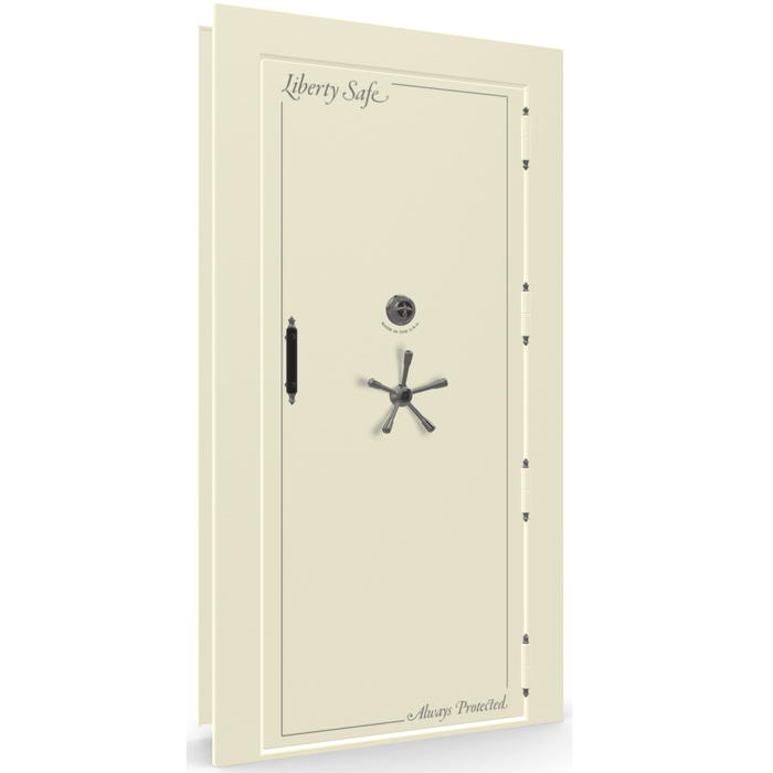 Vault Door Right Outswing | White | Black Mechanical Lock | 81-85"(H) x 27-42"(W) x 7-10"(D)