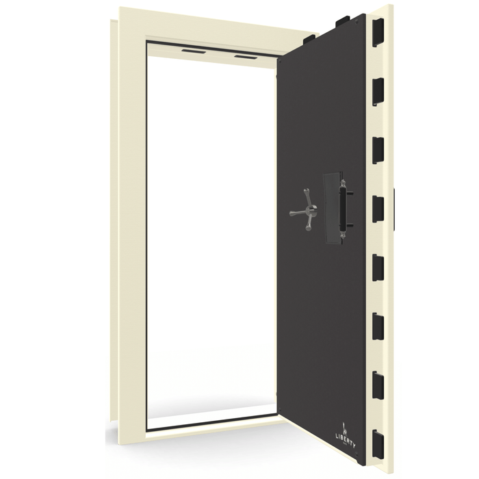Vault Door Right Outswing | White | Black Electronic Lock | 81-85"(H) x 27-42"(W) x 7-10"(D)